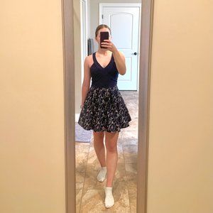 Size 3/Small navy Crystal Doll homecoming dress